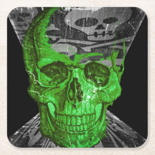 Halloween Skull Kartonnen Onderzetters