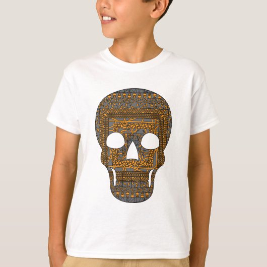 Halloween Skull Kind en Baby Light Shirt (Voorkant)