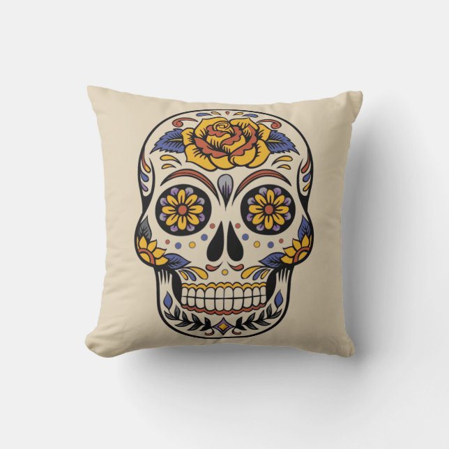  Halloween Skull Kussen (Voorkant)