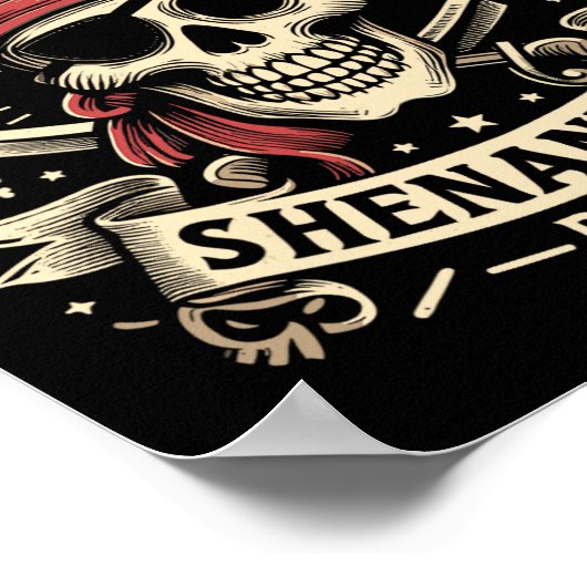 Halloween Skull laat de piraten Shenanigans beginn Poster (Hoek)