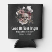 Halloween Skull Love bij het eerste schrik Vrijgez Blikjeskoeler (Voorkant)