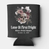 Halloween Skull Love bij het eerste schrik Vrijgez Blikjeskoeler (Achterkant)