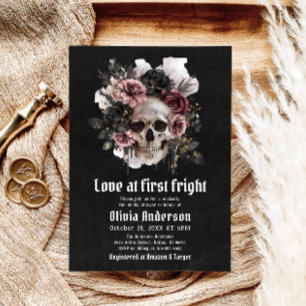 Halloween Skull Love bij het eerste schrik Vrijgez Kaart