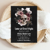 Halloween Skull Love bij het eerste schrik Vrijgez Kaart