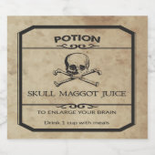 Halloween Skull Maggot Juice Apothecary Bier Label Etiket (Enkel label)