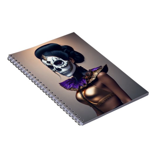 Halloween Skull Mask Notitieboek (Rechterzijde)