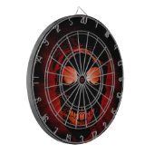 Halloween Skull met goochelvuur Dartbord (Voorkant Links)