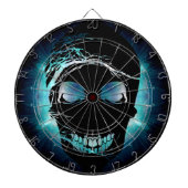 Halloween Skull met magisch blauw licht 2 Dartbord (Voorkant)