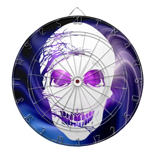 Halloween Skull met magisch licht 2 Dartbord (Voorkant)