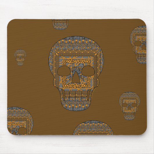 Halloween Skull Mousepad Muismat (Voorkant)