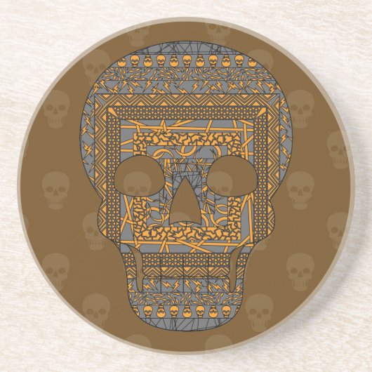 Halloween Skull Onderzetter (Voorkant)