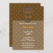 Halloween Skull Party Invitation Kaart (Voorkant / Achterkant)