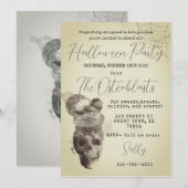 Halloween Skull Party Invitation Kaart (Voorkant / Achterkant)