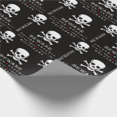 Halloween Skull Patroon inpakpapier (Hoek)