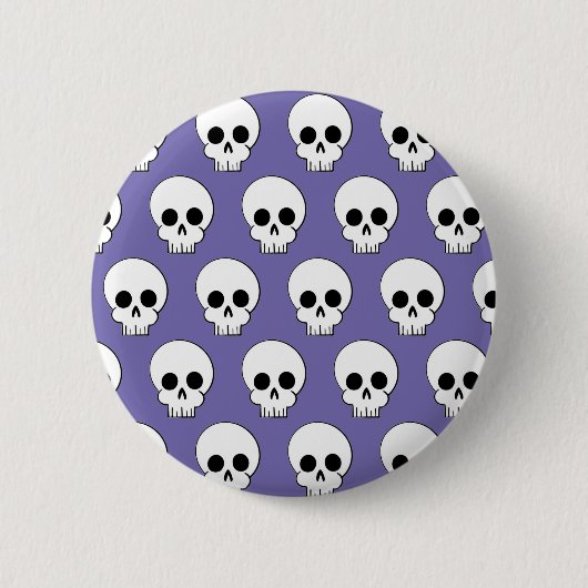 Halloween Skull Patroon Ronde Button 5,7 Cm (Voorkant)