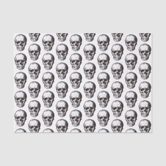 Halloween Skull Patroon Tissuepapier (Voorkant)