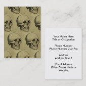Halloween Skull Patroon Visitekaartje (Voorkant / Achterkant)