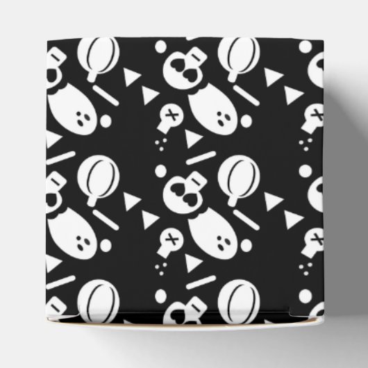 Halloween Skull Pattern Trick or treat Snoep Bedankdoosjes (Bovenkant)