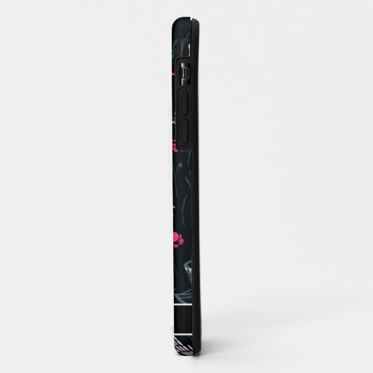 Halloween Skull Pink Roses Top Hat Gepersonaliseer Case-Mate iPhone Case (Achterkant/links)