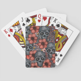 Halloween skull pokerkaarten