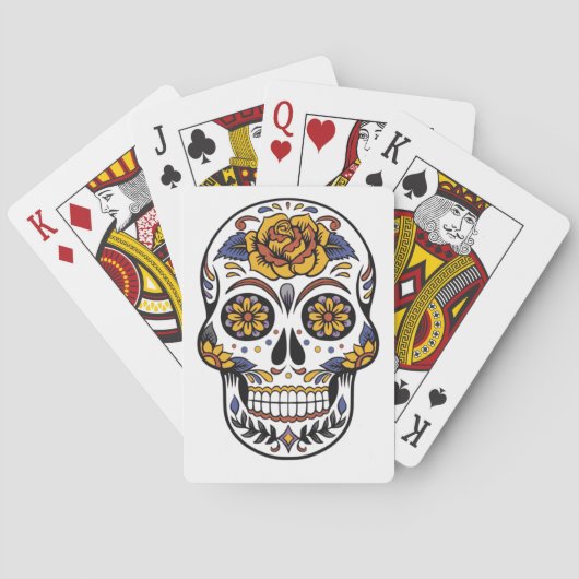 Halloween Skull Pokerkaarten (Achterkant)