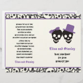 Halloween skull-programma voor zwarte en paarse br (Voorkant / Achterkant)