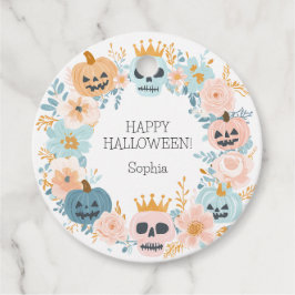 Halloween Skull Pumpkin Floral Gepersonaliseerde P Bedankjes Labels