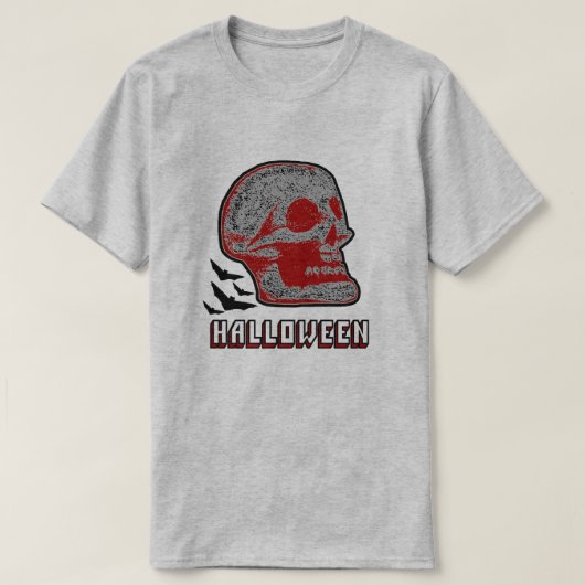 HALLOWEEN SKULL R T-SHIRT (Design voorkant)