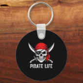 Halloween Skull Rate Of The Caribbean Costume Men  Sleutelhanger (Voorkant)