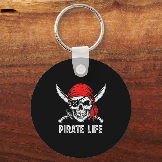 Halloween Skull Rate Of The Caribbean Costume Men  Sleutelhanger (Voorkant)