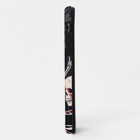 Halloween Skull Red Roses gepersonaliseerd Case-Mate iPhone Case (Achterkant/links)