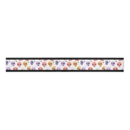Halloween Skull Ribbon Grosgrain Lint