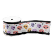 Halloween Skull Ribbon Grosgrain Lint (Spoel)