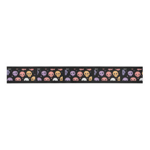Halloween Skull Ribbon Grosgrain Lint