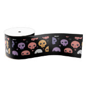 Halloween Skull Ribbon Grosgrain Lint (Spoel)