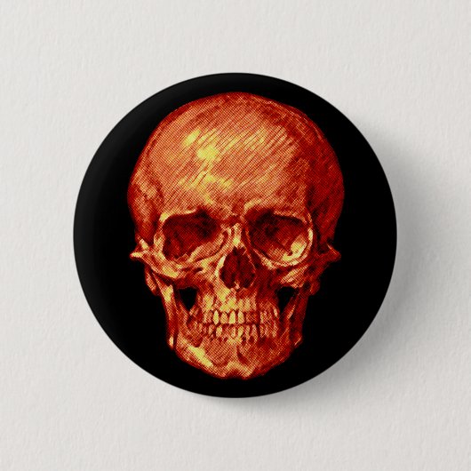 Halloween Skull Ronde Button 5,7 Cm (Voorkant)