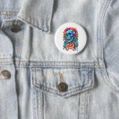 Halloween Skull Ronde Button 5,7 Cm (In situ)