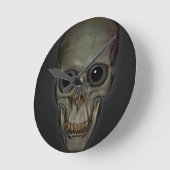 Halloween Skull Ronde Klok (Hoek)