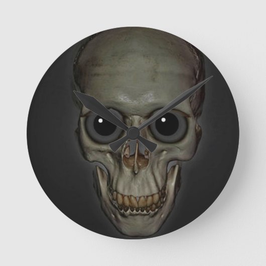 Halloween Skull Ronde Klok (Voorkant)