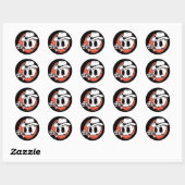 Halloween Skull Ronde Sticker (Vel)