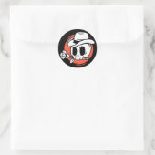 Halloween Skull Ronde Sticker (Tas)