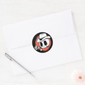 Halloween Skull Ronde Sticker (Envelop)