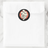 Halloween Skull Ronde Sticker (Tas)