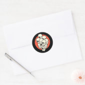 Halloween Skull Ronde Sticker (Envelop)