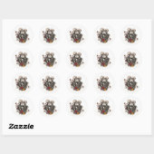 Halloween Skull Ronde Sticker (Vel)
