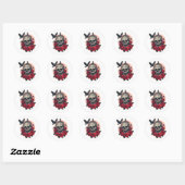 Halloween Skull Ronde Sticker (Vel)