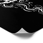 Halloween Skull Roos Rook Skelet Gotisch Kostuum Poster (Hoek)