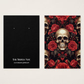 Halloween Skull Rozen Oorbel Display Kaart (Voorkant /achterkant)