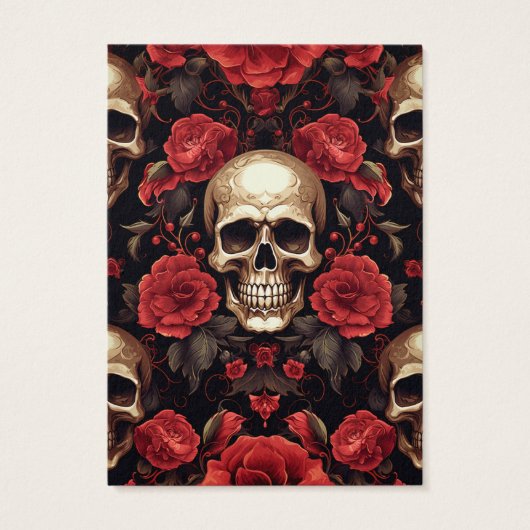 Halloween Skull Rozen Oorbel Display Kaart (Achterkant)