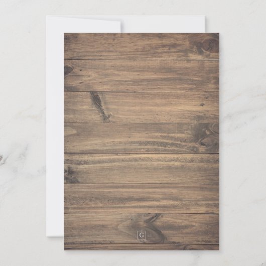 Halloween Skull Rustic Wedding Rehearsal Dinner Kaart (Achterkant)